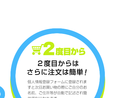 ２度目からさらに注文は簡単！